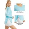 image:imageG4Free Womens UPF 50 UV Shirts Long Sleeve Workout Sun Shirt Outdoor Gym Hiking Tops Quick Dry Lightweight Casual YogaLight Blue
