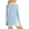 image:imageG4Free Womens UPF 50 UV Shirts Long Sleeve Workout Sun Shirt Outdoor Gym Hiking Tops Quick Dry Lightweight Casual YogaLight Denim