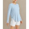 image:imageG4Free Womens UPF 50 UV Shirts Long Sleeve Workout Sun Shirt Outdoor Gym Hiking Tops Quick Dry Lightweight Casual YogaLight Denim