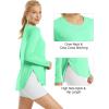 image:imageG4Free Womens UPF 50 UV Shirts Long Sleeve Workout Sun Shirt Outdoor Gym Hiking Tops Quick Dry Lightweight Casual YogaMint Green