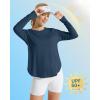 image:imageG4Free Womens UPF 50 UV Shirts Long Sleeve Workout Sun Shirt Outdoor Gym Hiking Tops Quick Dry Lightweight Casual YogaNavy