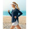 image:imageG4Free Womens UPF 50 UV Shirts Long Sleeve Workout Sun Shirt Outdoor Gym Hiking Tops Quick Dry Lightweight Casual YogaNavy