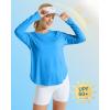 image:imageG4Free Womens UPF 50 UV Shirts Long Sleeve Workout Sun Shirt Outdoor Gym Hiking Tops Quick Dry Lightweight Casual YogaOcean Blue