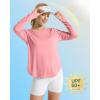 image:imageG4Free Womens UPF 50 UV Shirts Long Sleeve Workout Sun Shirt Outdoor Gym Hiking Tops Quick Dry Lightweight Casual YogaPink
