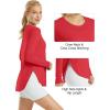 image:imageG4Free Womens UPF 50 UV Shirts Long Sleeve Workout Sun Shirt Outdoor Gym Hiking Tops Quick Dry Lightweight Casual YogaRed