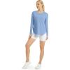 image:imageG4Free Womens UPF 50 UV Shirts Long Sleeve Workout Sun Shirt Outdoor Gym Hiking Tops Quick Dry Lightweight Casual YogaSmog Blue