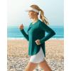 image:imageG4Free Womens UPF 50 UV Shirts Long Sleeve Workout Sun Shirt Outdoor Gym Hiking Tops Quick Dry Lightweight Casual YogaTeal