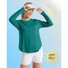 image:imageG4Free Womens UPF 50 UV Shirts Long Sleeve Workout Sun Shirt Outdoor Gym Hiking Tops Quick Dry Lightweight Casual YogaTeal
