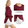 image:imageG4Free Womens UPF 50 UV Shirts Long Sleeve Workout Sun Shirt Outdoor Gym Hiking Tops Quick Dry Lightweight Casual YogaWine Red
