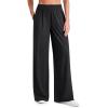 image:imageG4Free Chillwhisp Lightweight Flowy Wide Leg Pants Women Elastic Waist Palazzo Pants Summer Beach VacationBlack