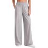 image:imageG4Free Chillwhisp Lightweight Flowy Wide Leg Pants Women Elastic Waist Palazzo Pants Summer Beach VacationGrey