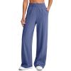 image:imageG4Free Chillwhisp Lightweight Wide Leg Pants Women Front Seam Elastic Waist Flowy Palazzo Pants SummerDusky Purple
