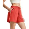 image:imageG4Free Chillwhisp Split Running Shorts for Women 3 Builtin Shorts for Athletic Workout GymRust Orange
