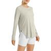 image:imageG4Free Womens UPF 50 UV Shirts Long Sleeve Workout Sun Shirt Outdoor Gym Hiking Tops Quick Dry Lightweight Casual YogaMushroom