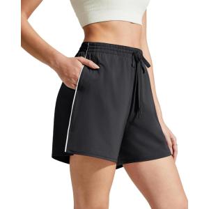 image:imageG4Free Chillwhisp Split Running Shorts for Women 3 Builtin Shorts for Athletic Workout GymBlackWhite