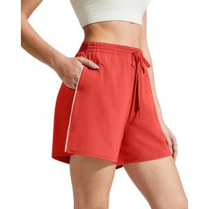 image:imageG4Free Chillwhisp Split Running Shorts for Women 3 Builtin Shorts for Athletic Workout GymRust Orange