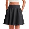 image:imageG4Free 20 Knee Length Tennis Skirts for Women High Waisted Golf Skorts Soft Athletic Builtin Shorts 3 PocketsBlack