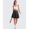 image:imageG4Free 20 Knee Length Tennis Skirts for Women High Waisted Golf Skorts Soft Athletic Builtin Shorts 3 PocketsBlack