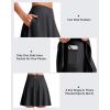image:imageG4Free 20 Knee Length Tennis Skirts for Women High Waisted Golf Skorts Soft Athletic Builtin Shorts 3 PocketsBlack