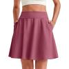 image:imageG4Free 20 Knee Length Tennis Skirts for Women High Waisted Golf Skorts Soft Athletic Builtin Shorts 3 PocketsDark Burgundy