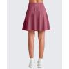 image:imageG4Free 20 Knee Length Tennis Skirts for Women High Waisted Golf Skorts Soft Athletic Builtin Shorts 3 PocketsDark Burgundy