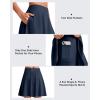 image:imageG4Free 20 Knee Length Tennis Skirts for Women High Waisted Golf Skorts Soft Athletic Builtin Shorts 3 PocketsDark Navy