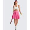 image:imageG4Free 20 Knee Length Tennis Skirts for Women High Waisted Golf Skorts Soft Athletic Builtin Shorts 3 PocketsRose Pink