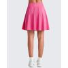 image:imageG4Free 20 Knee Length Tennis Skirts for Women High Waisted Golf Skorts Soft Athletic Builtin Shorts 3 PocketsRose Pink