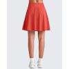 image:imageG4Free 20 Knee Length Tennis Skirts for Women High Waisted Golf Skorts Soft Athletic Builtin Shorts 3 PocketsRust Orange