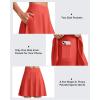 image:imageG4Free 20 Knee Length Tennis Skirts for Women High Waisted Golf Skorts Soft Athletic Builtin Shorts 3 PocketsRust Orange