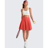 image:imageG4Free 20 Knee Length Tennis Skirts for Women High Waisted Golf Skorts Soft Athletic Builtin Shorts 3 PocketsRust Orange