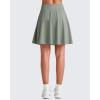 image:imageG4Free 20 Knee Length Tennis Skirts for Women High Waisted Golf Skorts Soft Athletic Builtin Shorts 3 PocketsSmoky Green