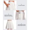 image:imageG4Free 20 Knee Length Tennis Skirts for Women High Waisted Golf Skorts Soft Athletic Builtin Shorts 3 PocketsWhite