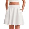 image:imageG4Free 20 Knee Length Tennis Skirts for Women High Waisted Golf Skorts Soft Athletic Builtin Shorts 3 PocketsWhite