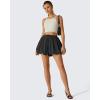 image:imageG4Free Chillwhisp Bubble Shorts for Women 3 Drawstring with Pockets Lightweight Workout Casual SkortBlack