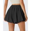 image:imageG4Free Chillwhisp Bubble Shorts for Women 3 Drawstring with Pockets Lightweight Workout Casual SkortBlack