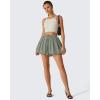 image:imageG4Free Chillwhisp Bubble Shorts for Women 3 Drawstring with Pockets Lightweight Workout Casual SkortGray Olive