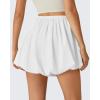 image:imageG4Free Chillwhisp Bubble Shorts for Women 3 Drawstring with Pockets Lightweight Workout Casual SkortWhite
