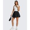 image:imageG4Free Chillwhisp Bubble Tennis Skirts for Women  14 Mini Athletic Ruffled Hem Casual Skorts Inner Shorts with 3 PocketsBlack