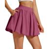 image:imageG4Free Chillwhisp Bubble Tennis Skirts for Women  14 Mini Athletic Ruffled Hem Casual Skorts Inner Shorts with 3 PocketsDark Burgundy