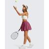 image:imageG4Free Chillwhisp Bubble Tennis Skirts for Women  14 Mini Athletic Ruffled Hem Casual Skorts Inner Shorts with 3 PocketsDark Burgundy