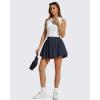 image:imageG4Free Chillwhisp Bubble Tennis Skirts for Women  14 Mini Athletic Ruffled Hem Casual Skorts Inner Shorts with 3 PocketsDark Navy