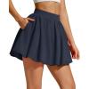 image:imageG4Free Chillwhisp Bubble Tennis Skirts for Women  14 Mini Athletic Ruffled Hem Casual Skorts Inner Shorts with 3 PocketsDark Navy