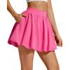 image:imageG4Free Chillwhisp Bubble Tennis Skirts for Women  14 Mini Athletic Ruffled Hem Casual Skorts Inner Shorts with 3 PocketsRose Pink