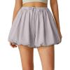 image:imageG4Free Chillwhisp Bubble Shorts for Women 3 Drawstring with Pockets Lightweight Workout Casual SkortChime Gray