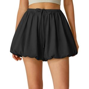 image:imageG4Free Chillwhisp Bubble Shorts for Women 3 Drawstring with Pockets Lightweight Workout Casual SkortBlack