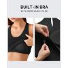 image:imageG4Free BareFeel Removable Padded Built in Bra Tank Tops Workout Racerback Yoga Tanks Athletic Gym Slim Fit TopBlack