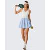 image:imageG4Free BareFeel Removable Padded Built in Bra Tank Tops Workout Racerback Yoga Tanks Athletic Gym Slim Fit TopPure White
