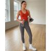 image:imageG4Free BareFeel Removable Padded Built in Bra Tank Tops Workout Racerback Yoga Tanks Athletic Gym Slim Fit TopRust Orange