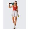 image:imageG4Free BareFeel Removable Padded Built in Bra Tank Tops Workout Racerback Yoga Tanks Athletic Gym Slim Fit TopRust Orange